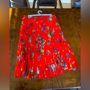 Women elegant colorful plaited skirt